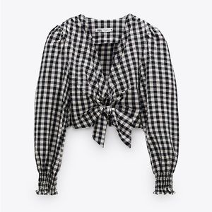 Zara Gingham Blouse